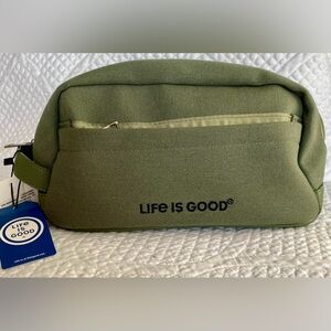 NWT Life Is Good Travel Dopp Kit Moss Green